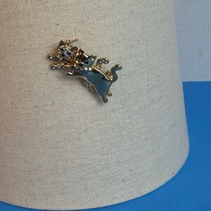 Gold and Silver Cat Brooch